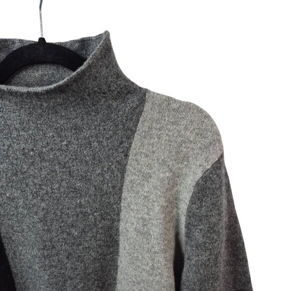 Eddie Bauer Sweater Womens M Gray 100% Wool Knit Pullover Long Sleeve Top - Picture 7 of 7